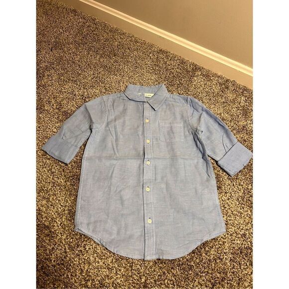 Janie and Jack blue button down shirt size 6 - Picture 1 of 4